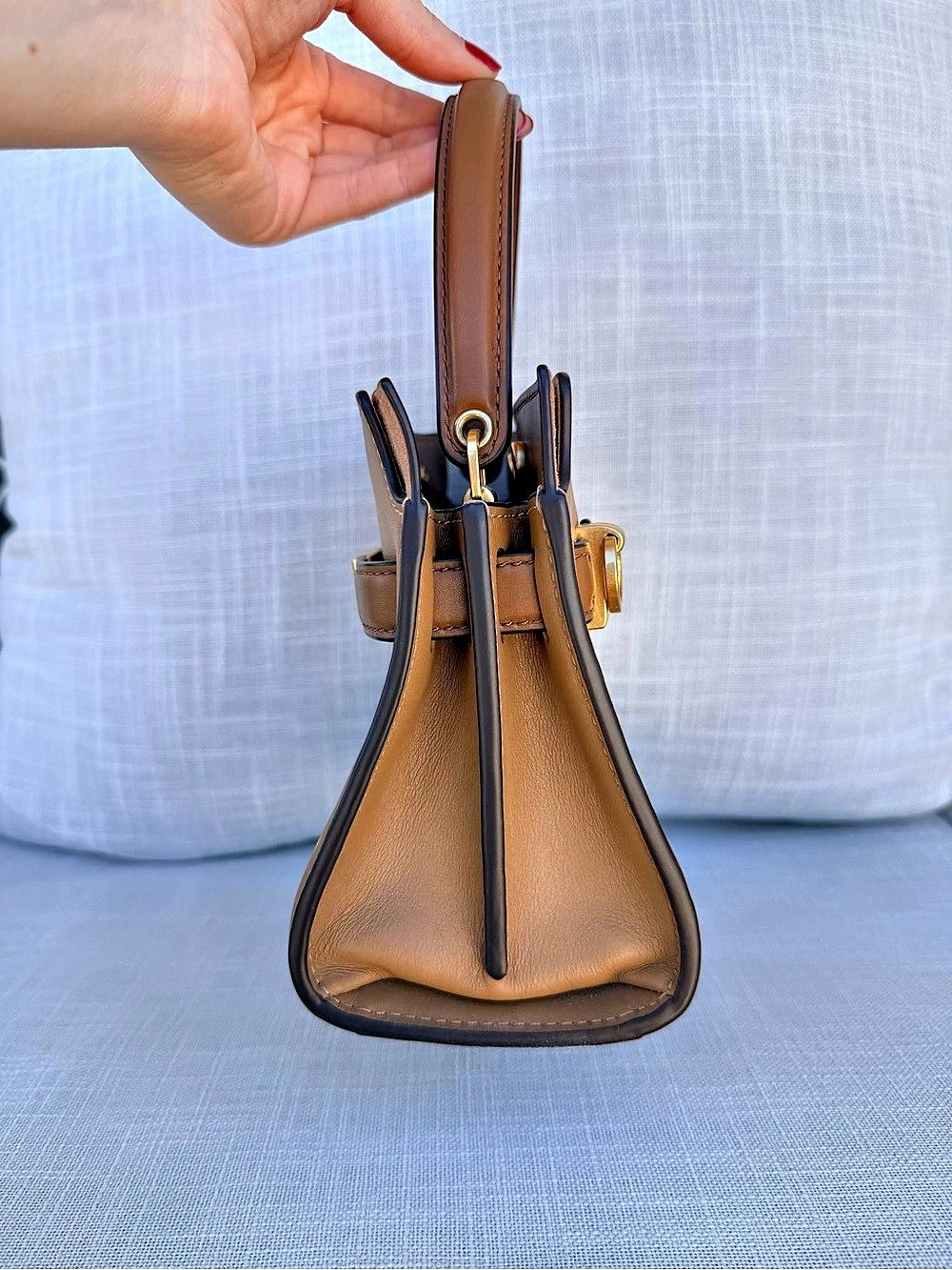Tory Burch Lee Radziwill Petite Double Bag Brown - Picture 5 of 7